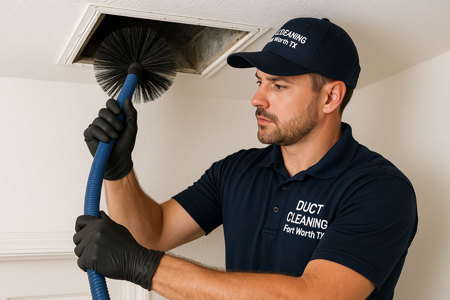 Professional duct cleaning service in Fort Worth TX improving indoor air quality and HVAC efficiency
